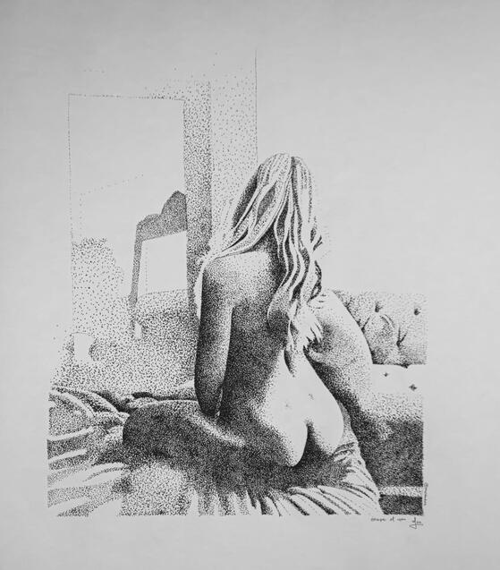 Shape of you, ink, 2021