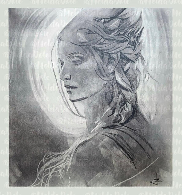 Ascent to Valhalla, Charcoal, 2022